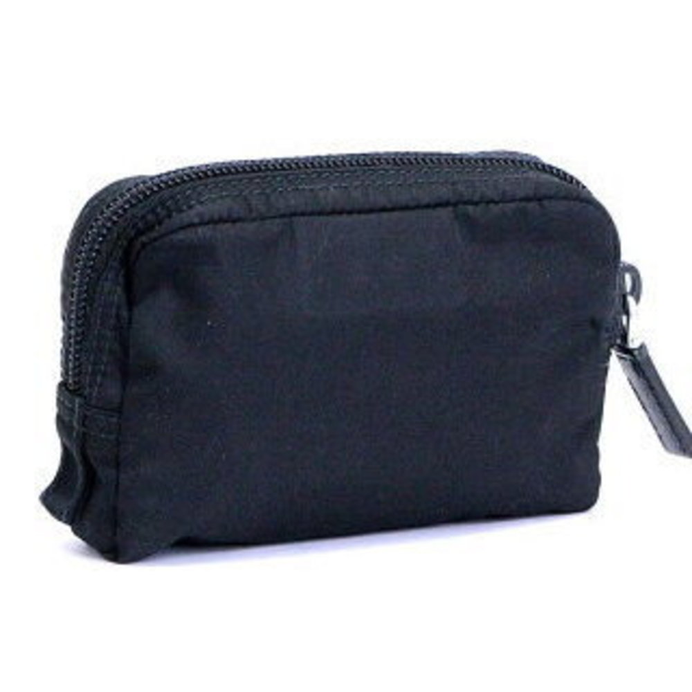 Prada Re Nylon Triangle Logo Mini Pouch Black Nyl… - image 1